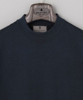 GOTAIRIKU 綿とポリのいいとこどり【洗濯機可】テーラード DRESS BIZ ニットTシャツ ネイビー系