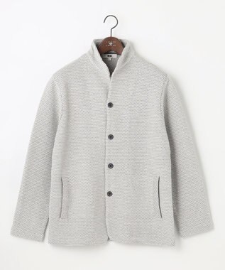 JOSEPH ABBOUD 【軽くて洗える】ストローヤーンニット カーディガン ライトグレー系