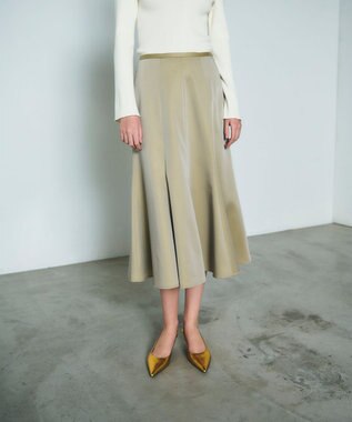 GRACE CONTINENTAL サテンマーメイドスカート ベージュ