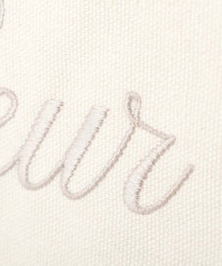 Maison de FLEUR ブランドロゴ刺繍スクエアトートバッグ Ivory