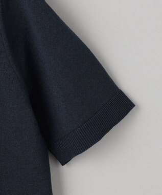 GOTAIRIKU 綿とポリのいいとこどり【洗濯機可】テーラード DRESS BIZ ニットTシャツ ネイビー系