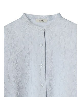 earth music&ecology フラワージャガードシャツ Sax