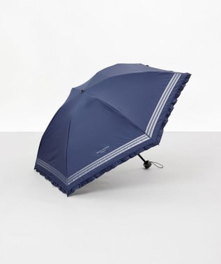 AURORA 【MACKINTOSH LONDON（マッキントッシュ ロンドン）】フリルオーガンジータック加工晴雨兼用パラソル（折りたたみ傘）