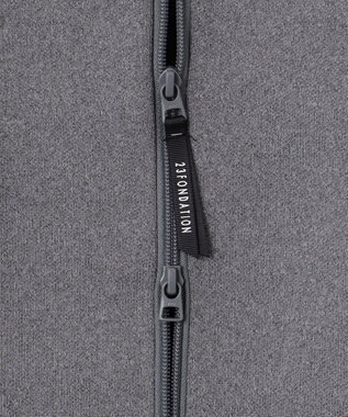 23区GOLF 【23Fondation/MEN】ハイブリッド ニットアウター ライトグレー系