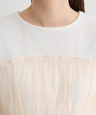 Green Parks オーガンジービスチェドッキング半袖プルオーハ Beige