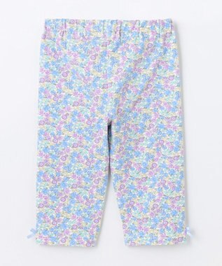 ANY KIDS フラワ ープリント レギンス サックスブルー×小花