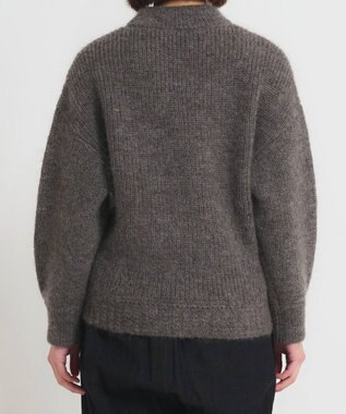 muuc 〈天然素材の上質なモヘヤ〉アルパカモヘヤ畦編みプルオーバー〈日本製〉 グレーブラウン