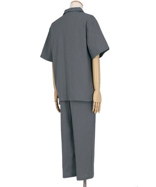 ワコール／睡眠科学 メンズ パジャマ 5分袖 半袖 9分丈 綿100%(天綿)(本体) 二重ガーゼ YGT145 睡眠科学／ワコール グレー