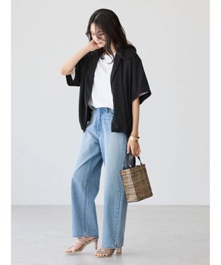 AMERICAN HOLIC ドロスト開襟ニュアンスジャケット Black