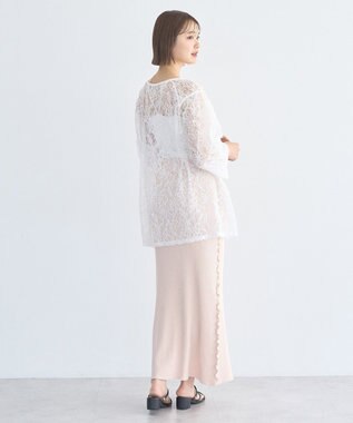 earth music&ecology サイドメローリブニットスカート Light Pink