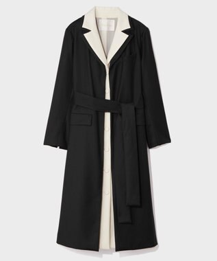 GRACE CONTINENTAL シルクウールコートドレス ブラック