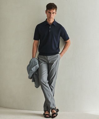 GOTAIRIKU 毎日の仕事着に【洗濯機可】テーラード DRESS BIZ ニットポロ ネイビー系