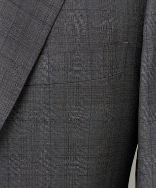 GOTAIRIKU 【Loro Piana Fabric】365 通年スーツ(グレーー×格子) グレー系4