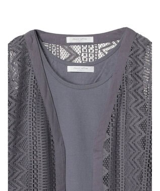 Green Parks ＳＥＴ２点　レースカーデ＋タンクトップ Dark Blue