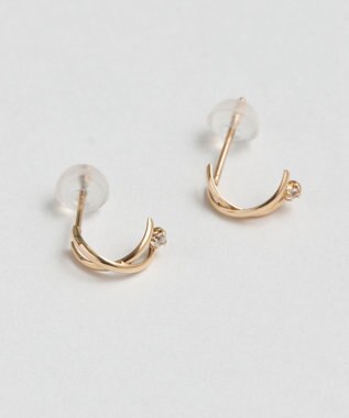 Phoebe 【 K10 】クロッシングビジューピアス ゴールド