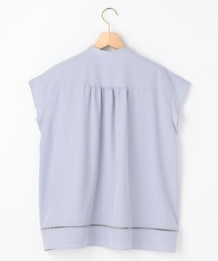 組曲 【先行予約】スムースクロス ピンタックブラウス ブルーグレー系