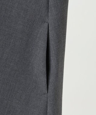 23区 S 【R(アール)】ダブルクロス ビジュートリムワンピース グレー系