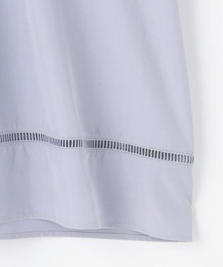 組曲 【先行予約】スムースクロス ピンタックブラウス ブルーグレー系