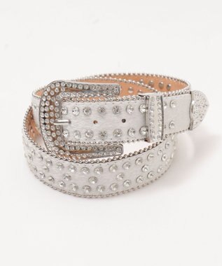 WEGO Lビジューラメシャギーベルト ホワイト