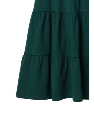earth music&ecology バックロゴティアードワンピース Green