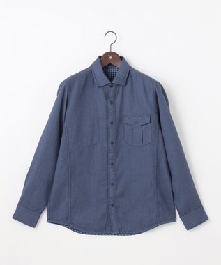 JOSEPH ABBOUD 【キングサイズ・2WAY】リバーシブルシャツ ネイビー系