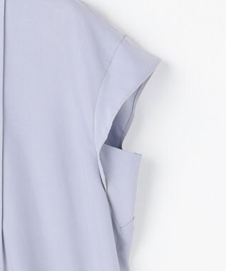 組曲 【先行予約】スムースクロス ピンタックブラウス ブルーグレー系