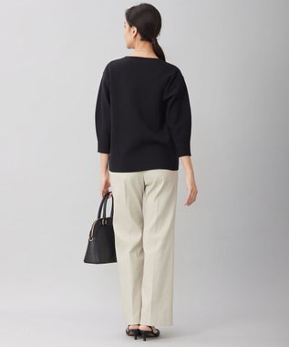 自由区 【接触冷感・UVカット・吸水速乾・洗える】シェルタリングオックスストレート パンツ シャンブレーベージュ