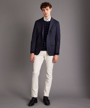 JOSEPH ABBOUD 【キングサイズ・サスティナブル素材BIOGRACE使用】テンセルプリント シャツ ネイビー系5