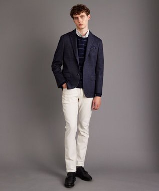 JOSEPH ABBOUD 【キングサイズ・サスティナブル素材BIOGRACE使用】テンセルプリント シャツ ネイビー系5