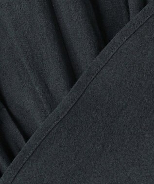 uncrave コットンリネンボイル ペプラムブラウス ブラック