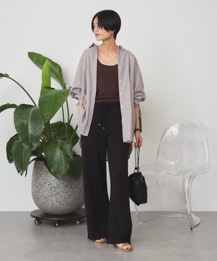 AMERICAN HOLIC ガーメントウォッシュアソートギャザーシャツ Gray