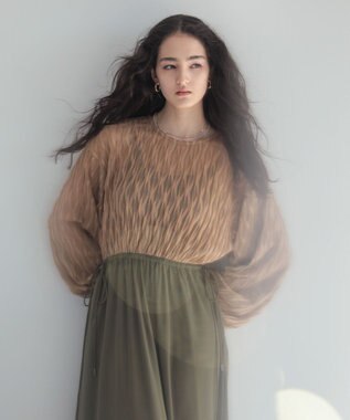 Green Parks ■ＥＳＣＡＲ　ハイブリットフレアワンピース Beige