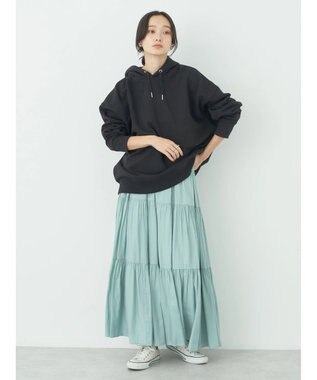 earth music&ecology スウェットルーズパーカー Black