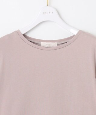 ANY SIS 【汗ジミ防止・UVケア】アーモンドスリーブ カットソー ローズグレー