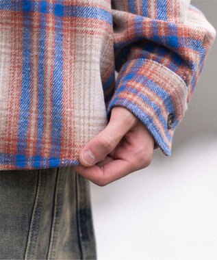 WEGO 【2025年秋冬新作/ユニセックス着用ITEM/SMLサイズ展開】ヘビーネルチェックシャツ（LS） 柄5