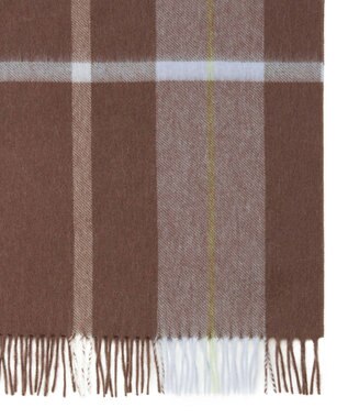 MOONBAT MACKINTOSH PHILOSOPHY(マッキントッシュ フィロソフィー）ウール100% 2WAYチェックポンチョストール ブラウン