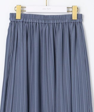 ANY SIS L 【洗える】シフォンプリーツ スカート スモーキーブルー