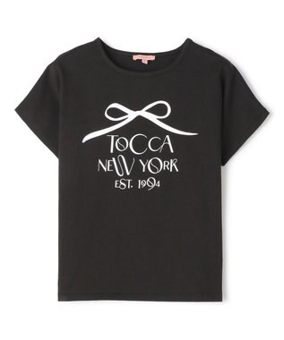 TOCCA 【接触冷感・UV90%以上カット・洗える】DANCING RIBBON Tシャツ ブラック系