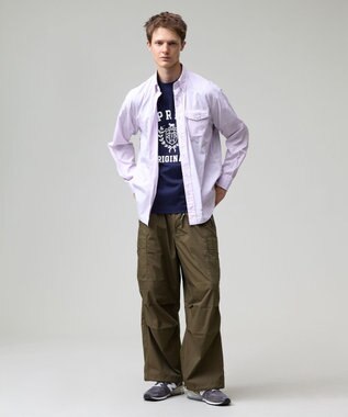 J.PRESS MEN 【J.PRESS ORIGINALS】【UNISEX】Cotton Jersey CRST Logo T-shirt ネイビー系