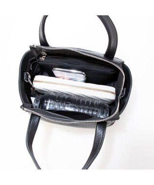 UNBILLION カシュカシュ cachecache / ポーチ付ダブルフェイスミニボストンバッグ ブラック