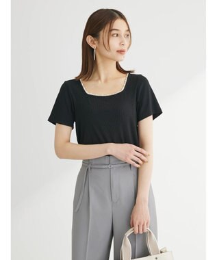 Green Parks ・ＳＵＧＡＲ　ＳＰＯＯＮ　パールスクエアプルオーバー Black