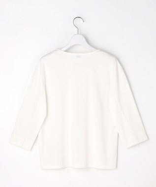 J.PRESS LADIES L 針抜きフライス クルーネック カットソー ホワイト系