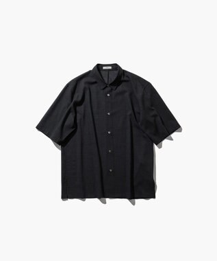 ATON TWIST WOOL GAUZE | ハーフスリーブシャツ - UNISEX CHARCOAL GRAY