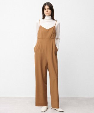 NAVE 【Nave】ウールポリエステルツイル オールインワン ベージュ系