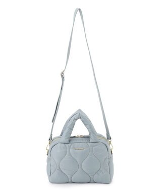 23区 キルティング ボストン バッグ サックスブルー系