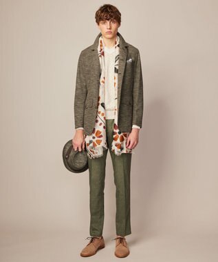 JOSEPH ABBOUD 【 LANIFICIO ROMA】バックプリントジャージー ハット カーキ系