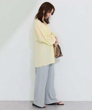 Green Parks ＳＥＴ２点Ｖネックブラウス＋タンクトップ Yellow