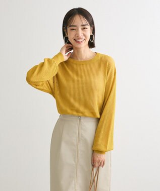 Green Parks ラメシアーリブニットプルオーバー Light Green