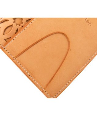 genten カットワーク パスケース ヌメベージュ