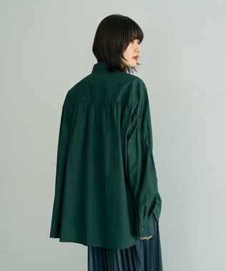 YECCA VECCA ドロストデザインギャザーシャツ Camel